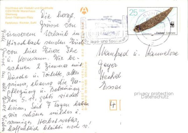 Suhl Thueringer Wald Hochhaus Viadukt Stadthalle Centrum War – Bild 2