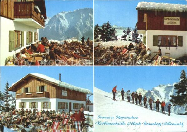 Mittenwald Bayern Korbinianhütte Wintersportplatz Kranzbe