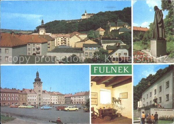 Fulnek Castecny pohled na mesto Namesti Pomnik