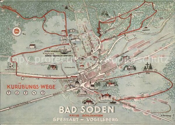 Bad Soden Stolzenberg Kurübungswege Landkarte