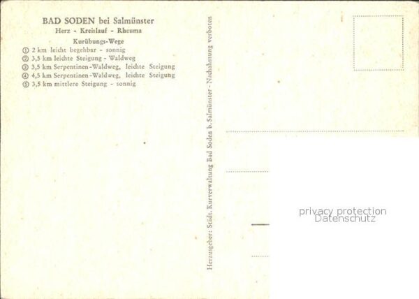 Bad Soden Stolzenberg Kurübungswege Landkarte – Bild 2