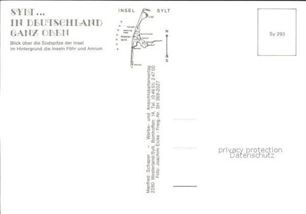Insel Sylt Südspitze der Insel Föhr Amrum Fliegera – Bild 2