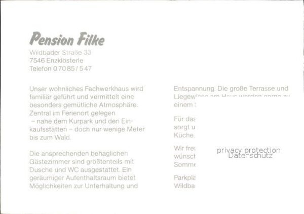 Enzkloesterle Pension Filke – Bild 2