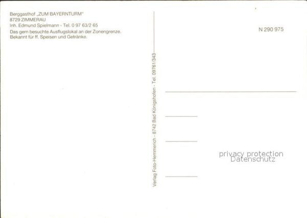 Zimmerau Rhoen-Grabfeld Berggasthof Zum Bayernturm – Bild 2