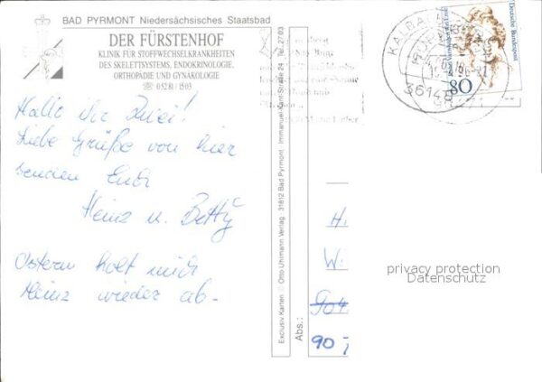 Bad Pyrmont Fürstenhof Klinik Hallenbad Restaurant – Bild 2