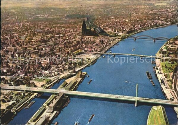 Koeln Rhein Severinsbrücke Deutzer Brücke Hohenzoll