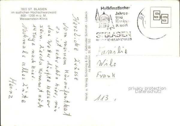 St Blasien Weissenstein Klinik Schwarzwald – Bild 2