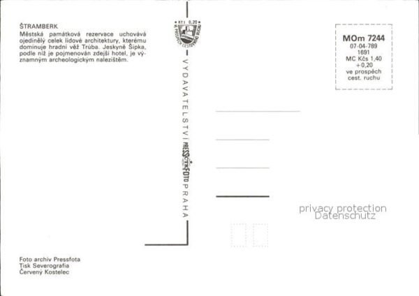 Stramberk Teilansicht mit Schlossturm Holzhäuser – Bild 2