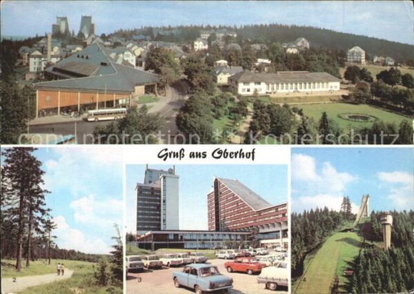 Oberhof Thueringen Blick vom FDGB Erholungsheim Rennsteig