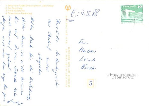 Oberhof Thueringen Blick vom FDGB Erholungsheim Rennsteig – Bild 2
