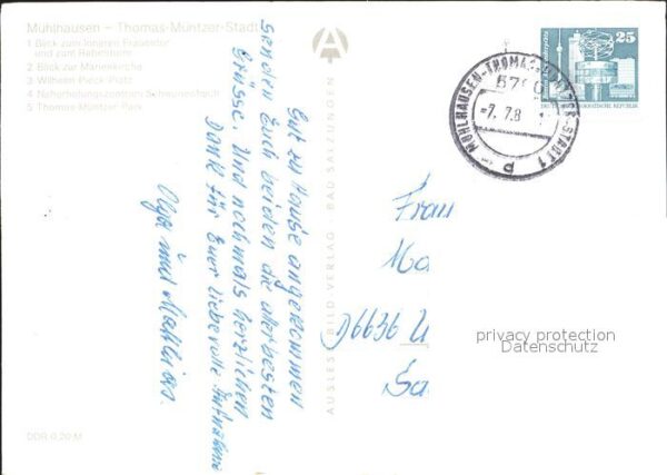 Muehlhausen Thueringen Frauentor Rabenturm Marienkirche Wilhel – Bild 2