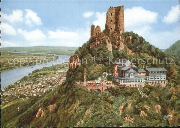 Koenigswinter Ruine Drachenfels Rheintal Fliegeraufna