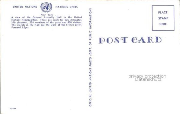 New York City United Nations General Assembly Hall – Bild 2