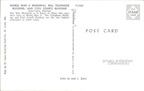 Saint Louis Missouri World War Memorial Bell Telephone Build – Bild 2