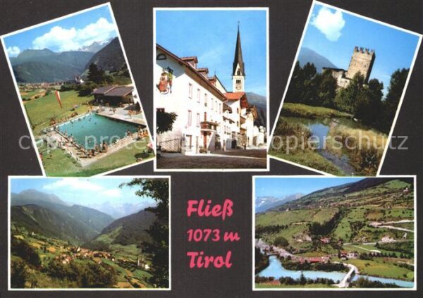 Fliess Turm Fluss Fliegeraufnahme Schwimmbad