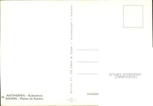 Antwerpen Anvers Rubenshaus Künstlerkarte – Bild 2