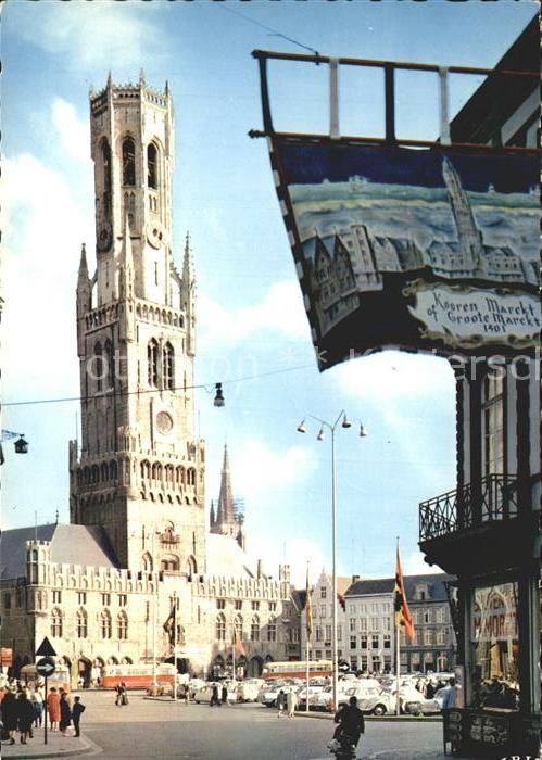 Bruges BRUGGE Belgie Der Wachtturm