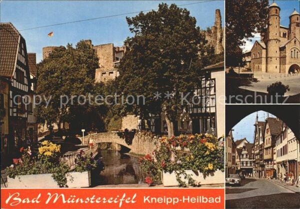 Bad Muenstereifel Wertherstrasse mit Burg Stiftskirche Or