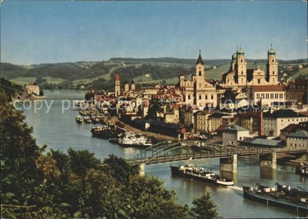 Passau Donaubrücke mit Dom
