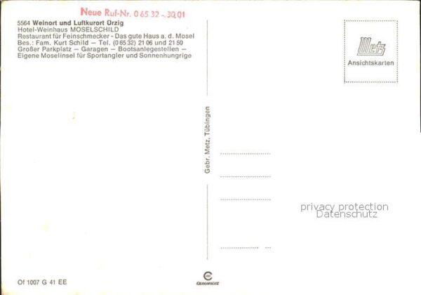 Uerzig Hotel Weinhaus Moselschild – Bild 2