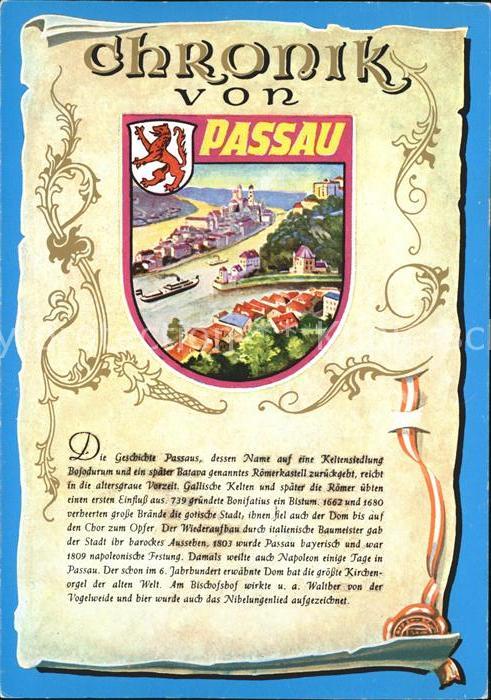 Passau Drei Flüsse Stadt Donau Ill Inn Chronik