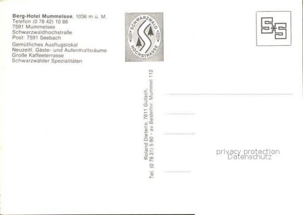 Seebach Ortenaukreis Berghotel Mummelsee – Bild 2