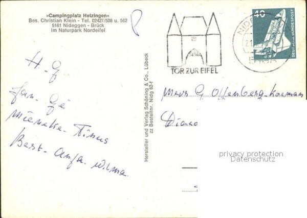 Nideggen Eifel Fliegeraufnahme Camping Hetzingen – Bild 2