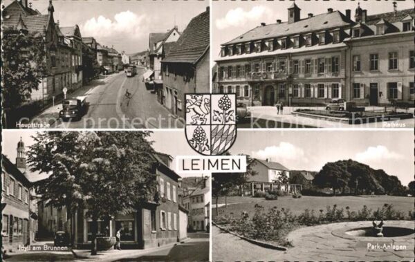 Leimen Rathaus Hauptstrasse Park Brunnen