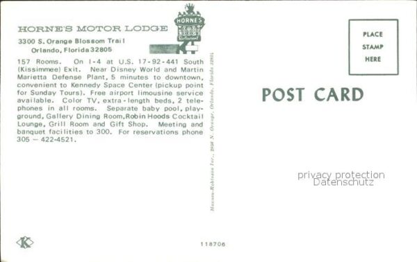 Orlando Florida Hornes Motor Lodge – Bild 2
