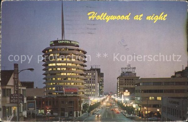 Hollywood California Vine Street Capitol Records Building