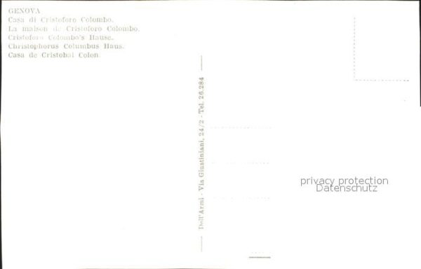 Genova Genua Liguria Christophorus Columbus Haus – Bild 2