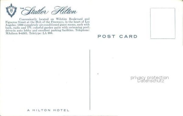 Los Angeles California Statler Hilton – Bild 2