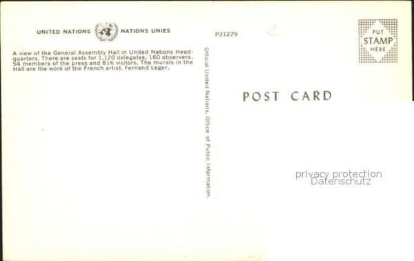 New York City United Nations General Assembly Hall – Bild 2