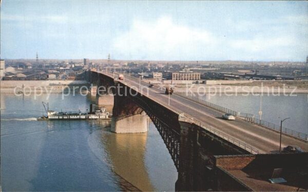 Saint Louis Missouri Eads Bridge Across Mississippi