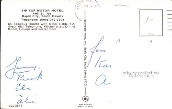 Rapid City South Dakota Tip Top Motor Hotel – Bild 2