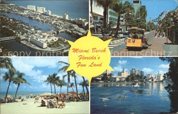 Miami Beach Strand Fliegeraufnahme