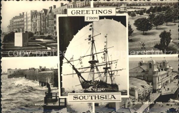 Southsea South Parade pier Ladies Mile H. M.S. V