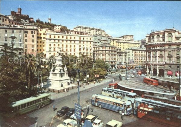Genova Genua Liguria Platz Acquaverde Denkmal Cristoforo Col