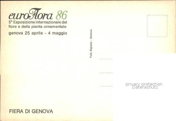 Genova Genua Liguria Euro Flora 86 – Bild 2