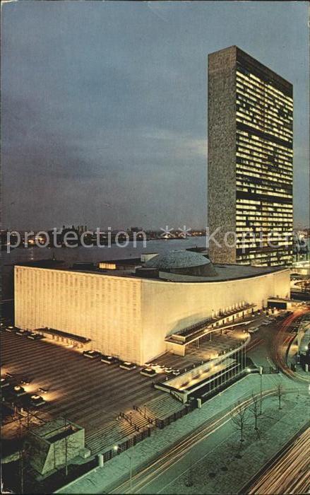 New York City United Nations at night