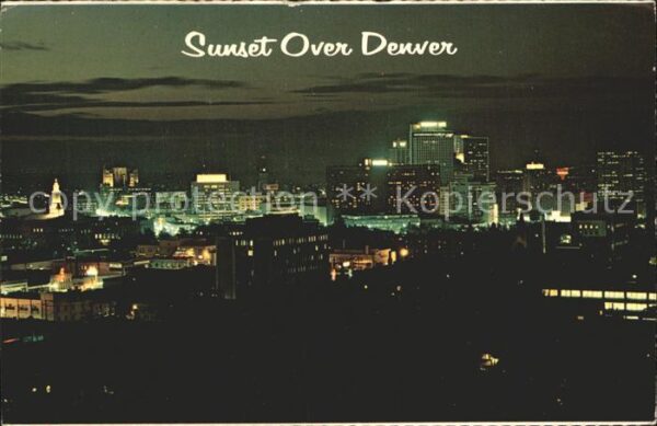Denver Colorado Sunset over Denver