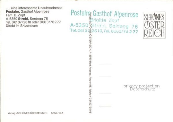 Strobl Postalm Gasthof Alpenrose – Bild 2