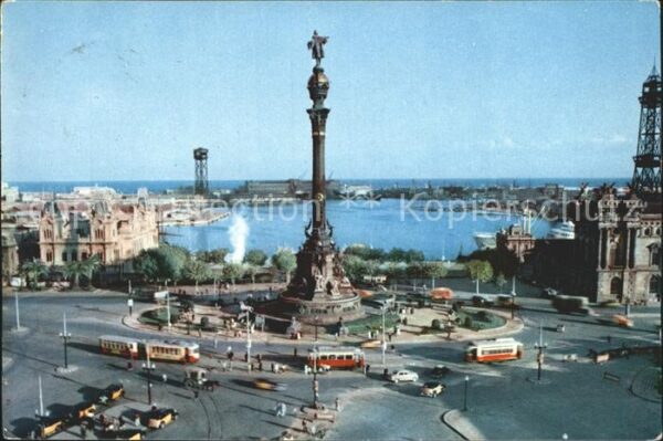 Barcelona Cataluna Kolumbus Monument Hafen