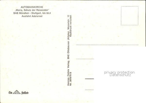 Adelsried Autobahnkirche Maria Schutz der Reisend – Bild 2