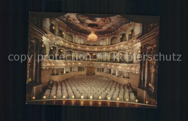 Schwetzingen Zuschauerraum des Rokoko Theaters
