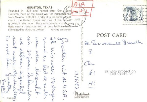 Houston  Texas USA Hochhäuser vom Park gesehen – Bild 2