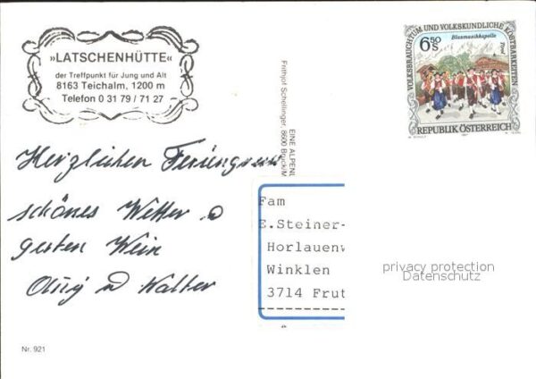 Teichalm  Latschenhütte Gastraum See mit Surfern – Bild 2