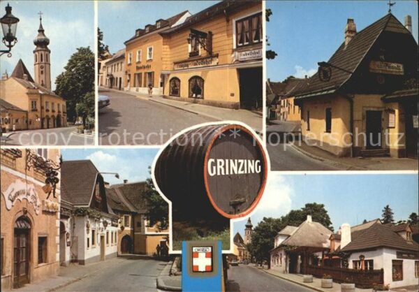 Grinzing Wien Teilansichten Weinort Weinfass Kirche G