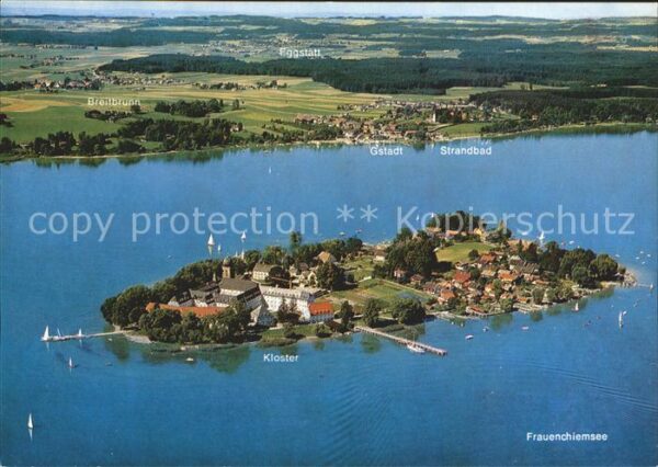 Frauenchiemsee Kloster Frauenwörth Fliegeraufnahme