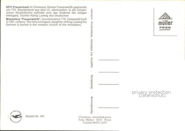 Frauenchiemsee Kloster Frauenwörth Fliegeraufnahme – Bild 2